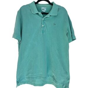 Lacoste Vintage‎ Washed Polo Shirt Men's Size 6 Teal Green Short Sleeve